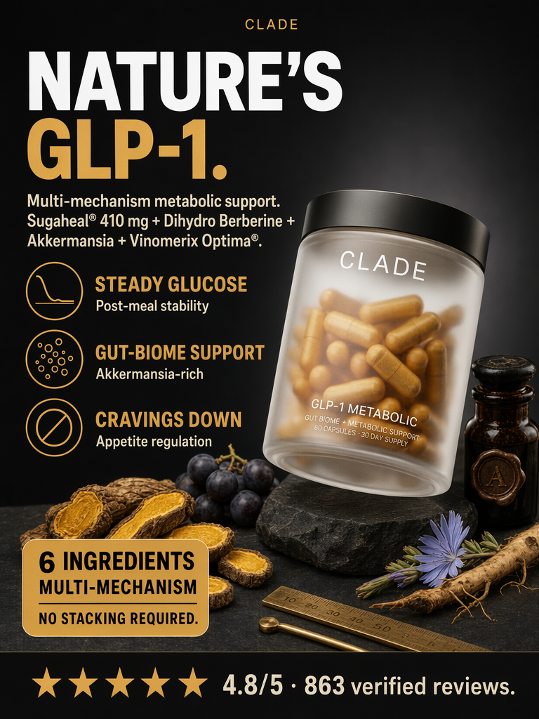 CLADE™ GLP-1 Metabolic Support supplement bottle